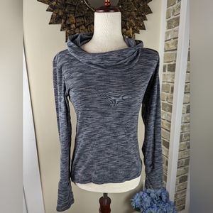 Columbia Hooded Cowl Neck Base Layer in Heathered Gray Size XS